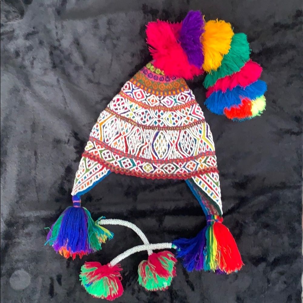 Beaded Peruvian Shaman Ceremonial Hat Gem